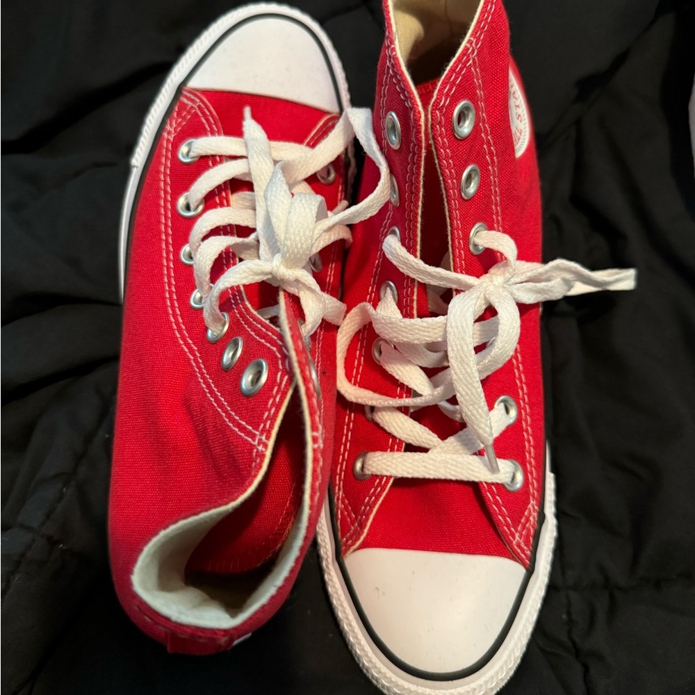 Red high top converse